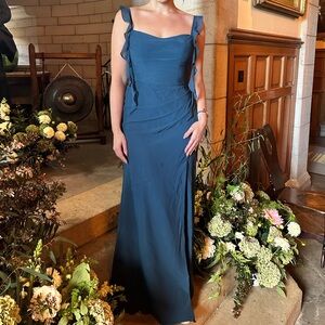 Azazie Bridesmaids Dress Barbie Azazie 1002 in Neptune